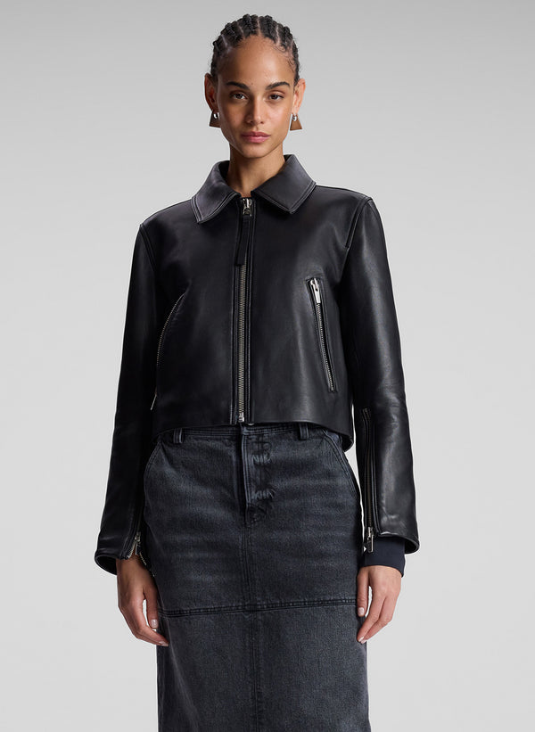 a.l.c. Tatum Leather Jacket Black