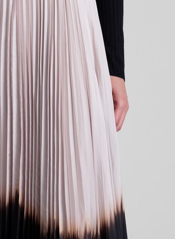 A.l.c. Tatum Pleated Midi Skirt Oyster/Black