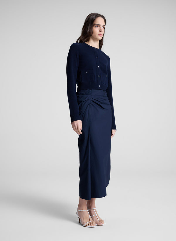 A.l.c. Tessa Midi Skirt Deep Navy