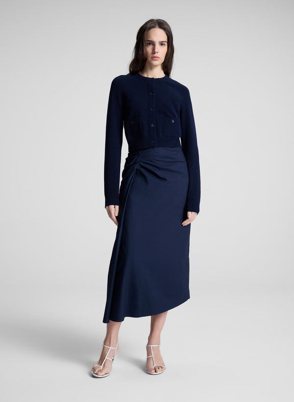 a.l.c. Tessa Midi Skirt Deep Navy