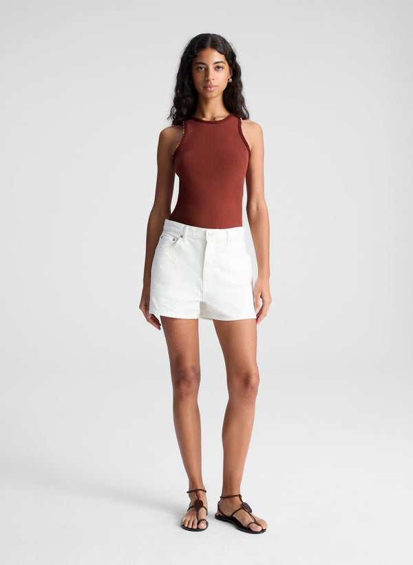 a.l.c. The 110 Straight Denim Short White