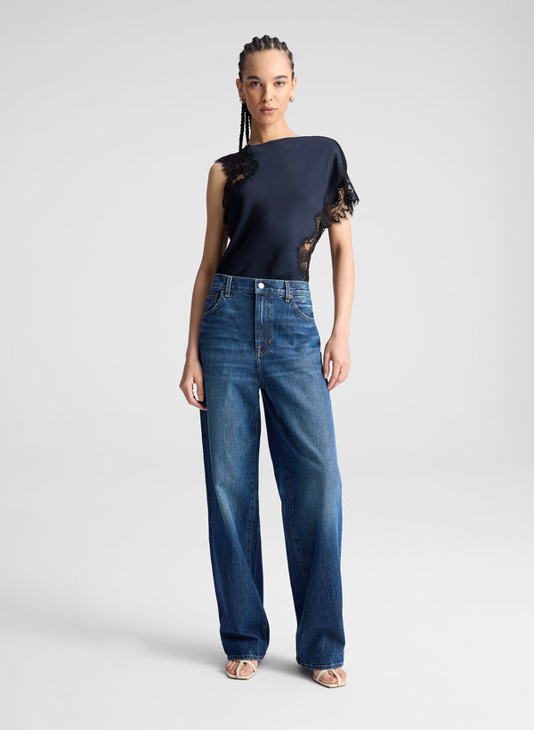 A.l.c. The 747 Relaxed Wide Jean Dark Classic Blue