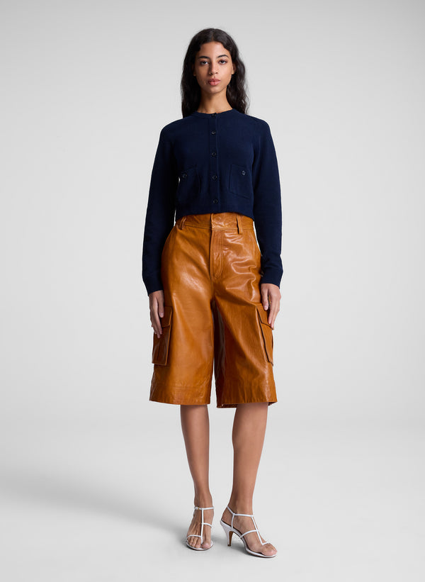 A.l.c. Toby Leather Short Whiskey