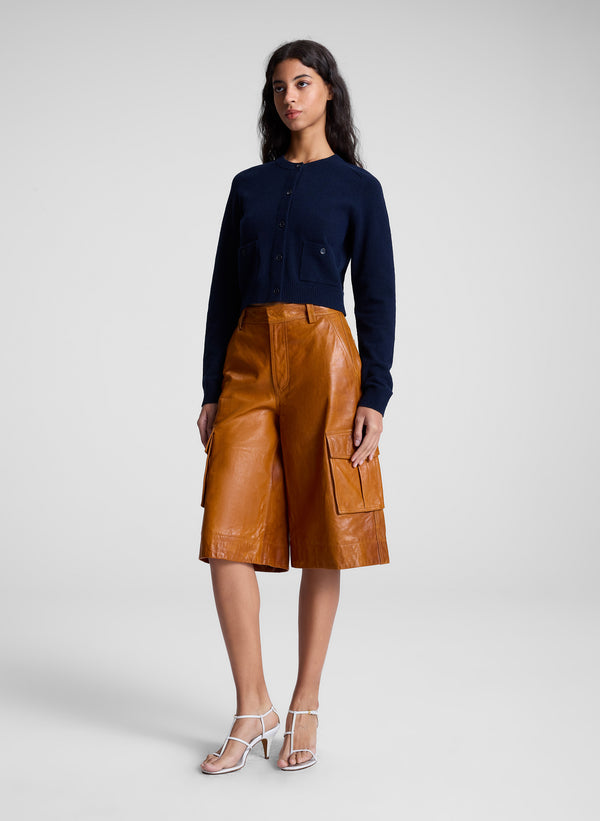 A.l.c. Toby Leather Short Whiskey