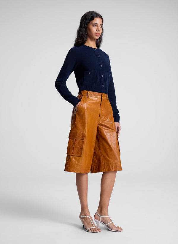 A.l.c. Toby Leather Short Whiskey