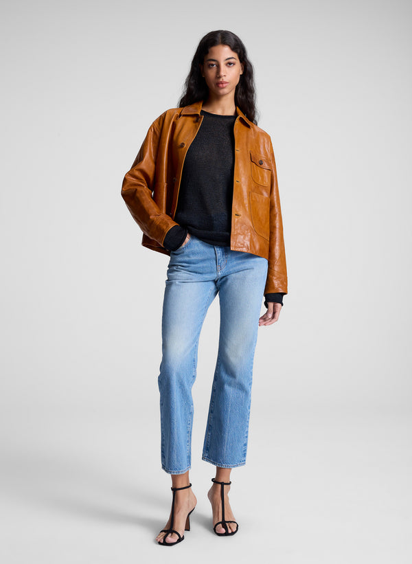A.l.c. Ty Leather Jacket Whiskey