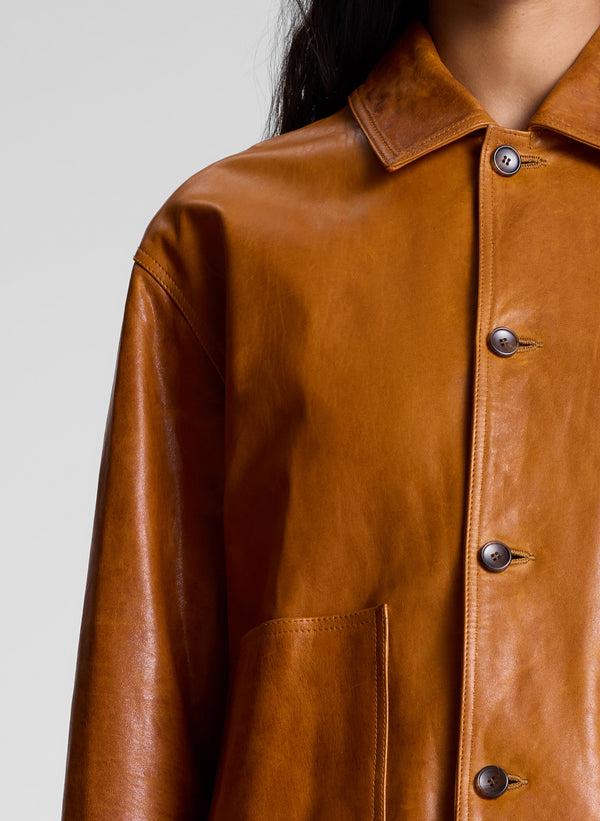 A.l.c. Ty Leather Jacket Whiskey