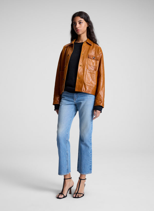 A.l.c. Ty Leather Jacket Whiskey