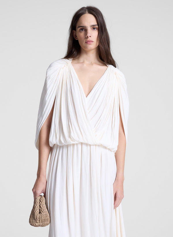 a.l.c. Vivian Caped Top Chalk