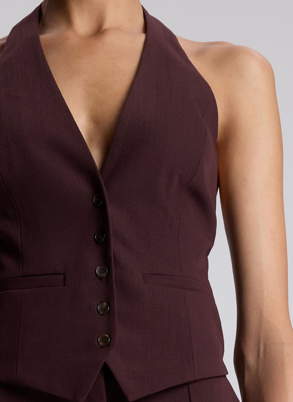 A.l.c. Woodson II Tailored Vest Chocolate Plum