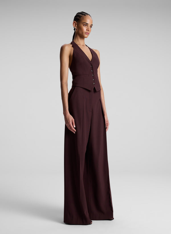 A.l.c. Woodson II Tailored Vest Chocolate Plum