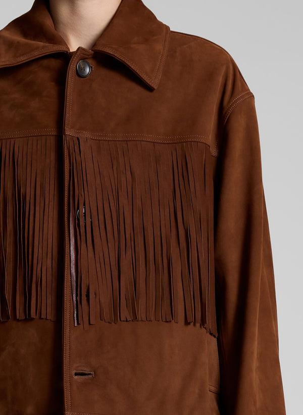A.l.c. Wren Suede Fringe Jacket Timberglaze