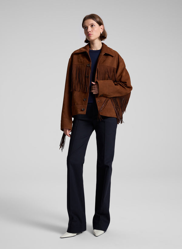 A.l.c. Wren Suede Fringe Jacket Timberglaze