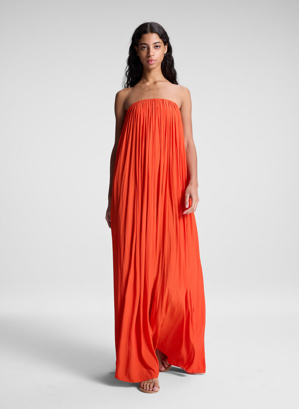 a.l.c. Wynn Strapless Gown Poppy