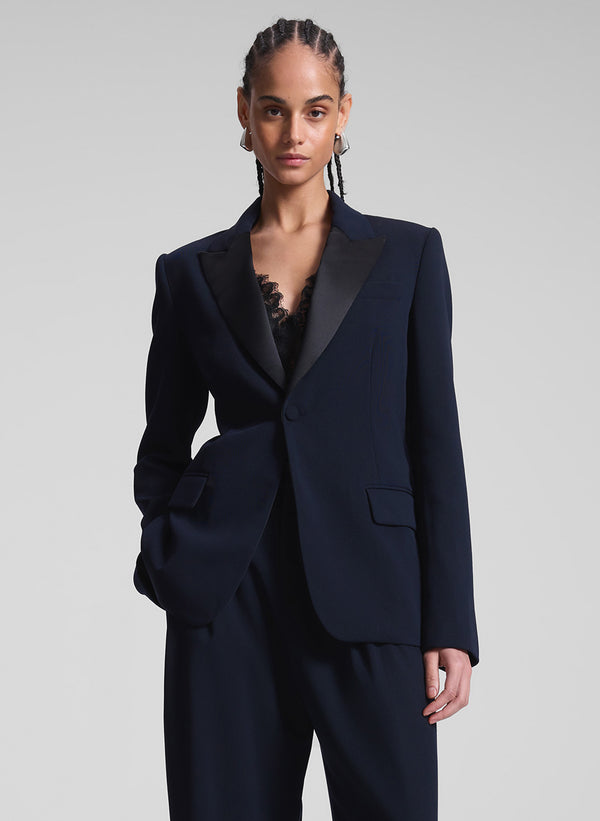 a.l.c. Brandon Tailored Tux Jacket Evening Blue/Black