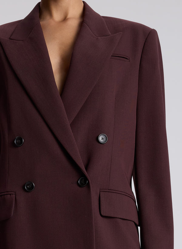 A.l.c. Calla Oversized Tailored Jacket Chocolate Plum
