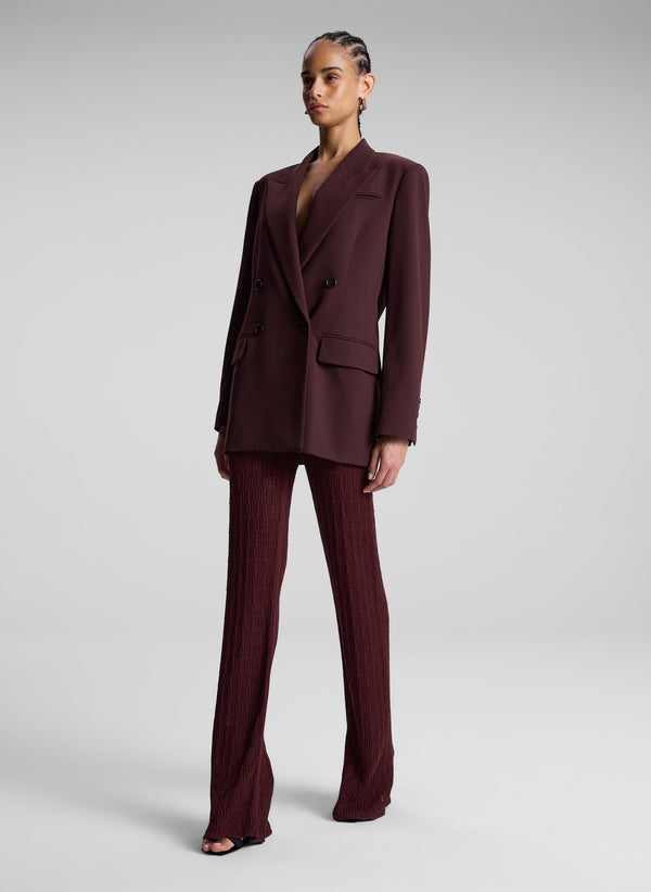 A.l.c. Calla Oversized Tailored Jacket Chocolate Plum