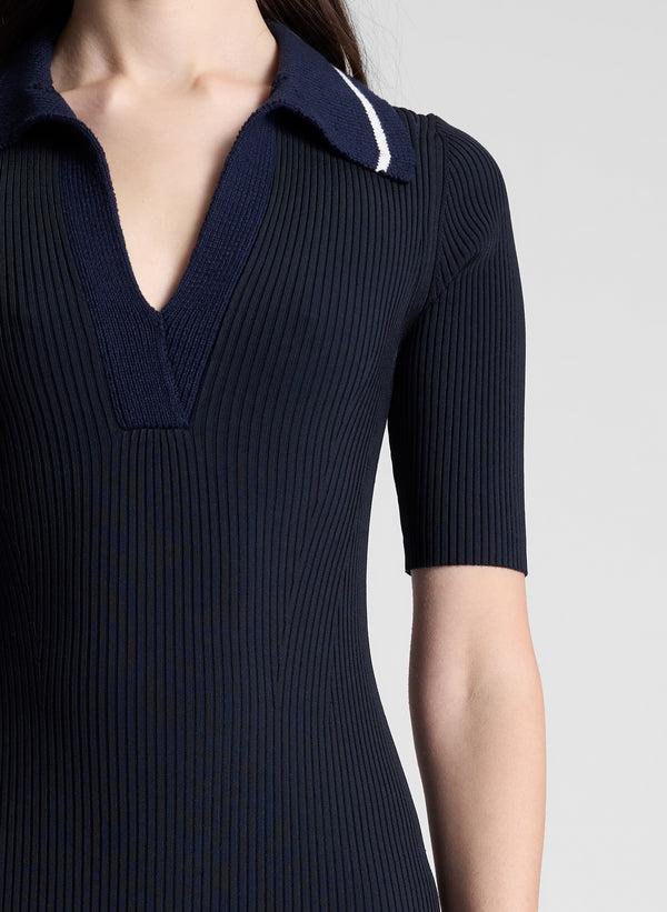 A.l.c. Darcy Knit Midi Dress Midnight/Navy/Parchment