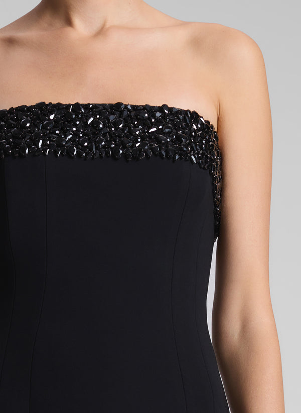 A.l.c. Elizabeth Strapless Embellished Gown Black/Jet