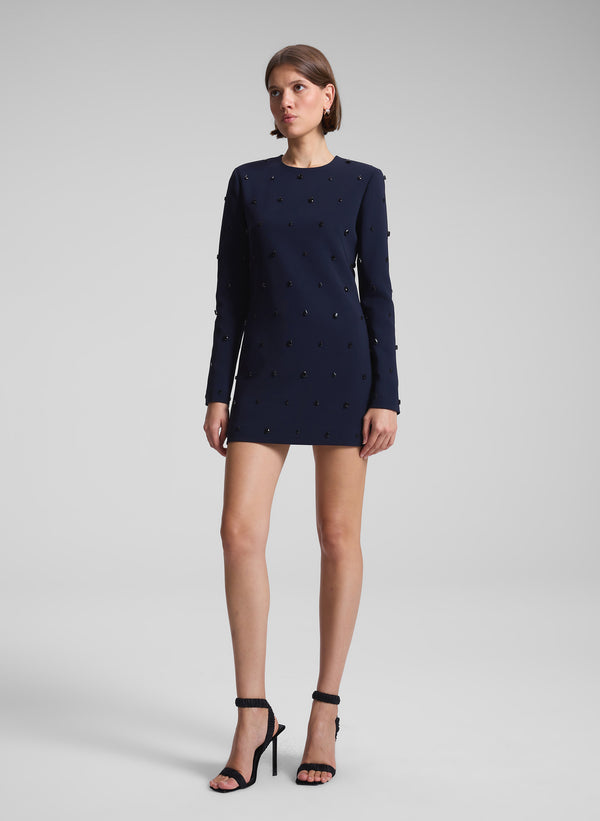 A.l.c. Kenna Embellished Mini Dress Evening Blue/Jet