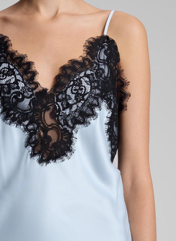 A.l.c. Lennon Satin And Lace Camisole Top Cascade/Black
