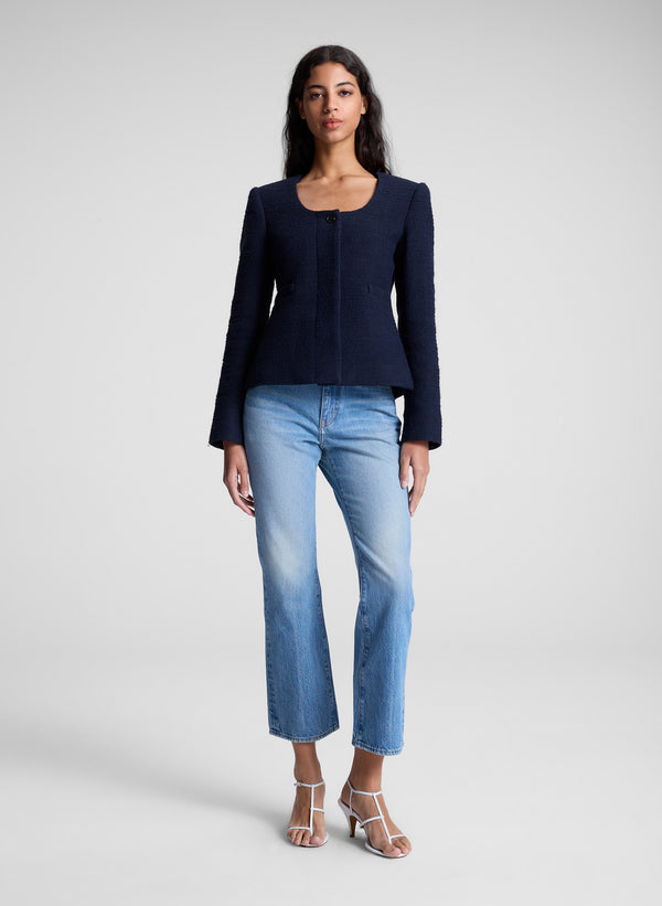 a.l.c. The 009 Cropped Flare Jean Light Classic Blue
