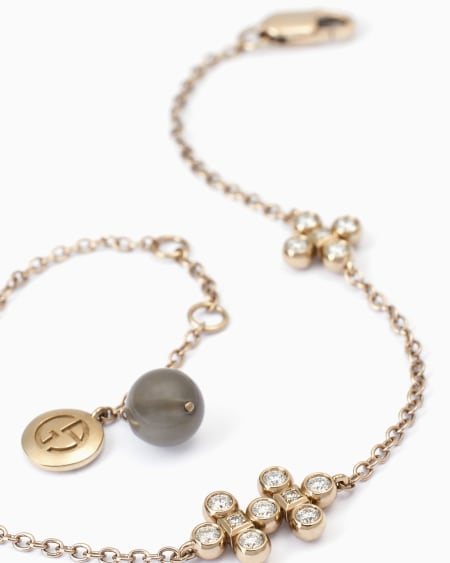 A|x Armani Exchange 18k Gold And Diamond Gioia Bracelet