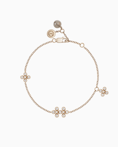 a|x armani exchange 18k gold and diamond Gioia bracelet