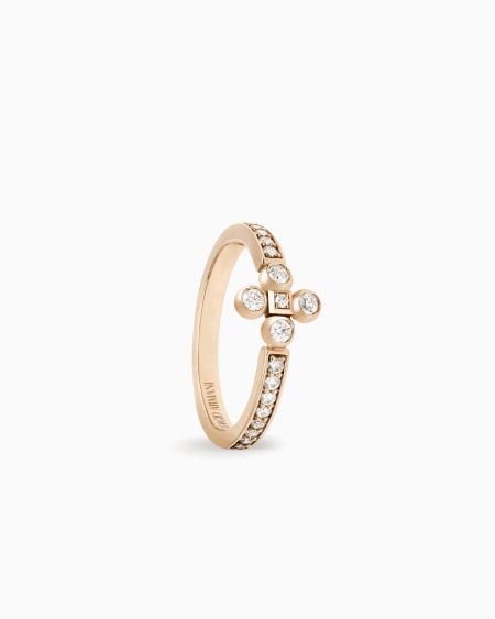 A|x Armani Exchange 18k Gold And Diamond Gioia Ring
