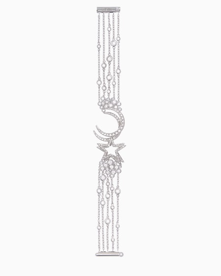 a|x armani exchange 18K white-gold diamond Firmamento bracelet
