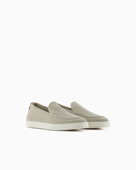 A|x Armani Exchange ASV Chevron Jacquard Slip-ons