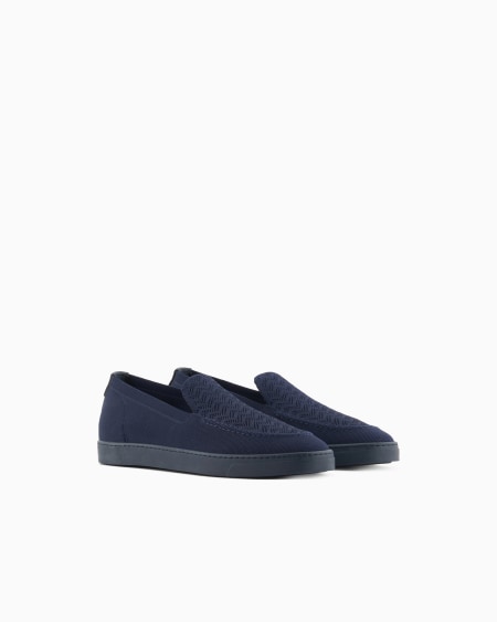 A|x Armani Exchange ASV Chevron Jacquard Slip-ons