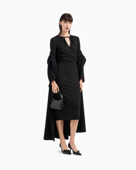 A|x Armani Exchange ASV Viscose-blend Midi Dress