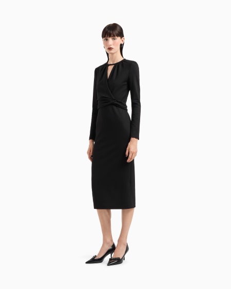 A|x Armani Exchange ASV Viscose-blend Midi Dress