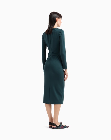 A|x Armani Exchange ASV Viscose-blend Midi Dress