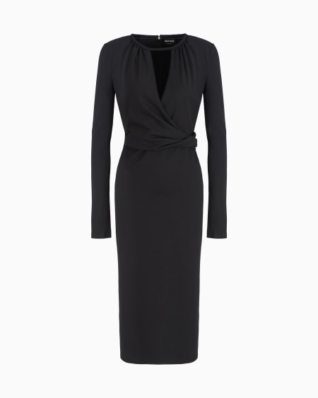 a|x armani exchange ASV viscose-blend midi dress