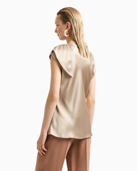 A|x Armani Exchange Blouse In Double Silk Satin