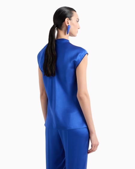 A|x Armani Exchange Blouse In Double Silk Satin