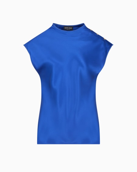 a|x armani exchange Blouse in double silk satin