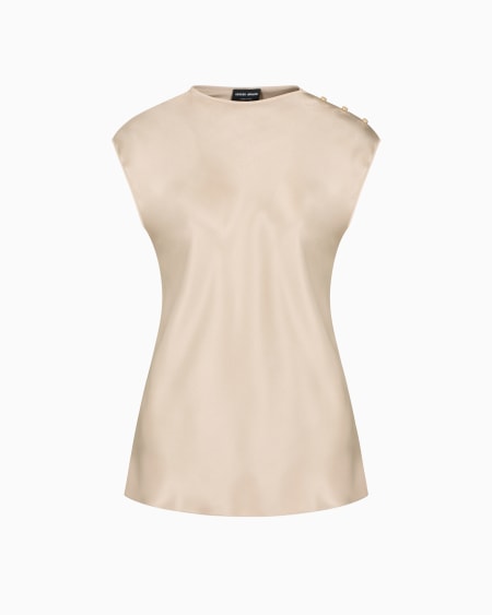 a|x armani exchange Blouse in double silk satin