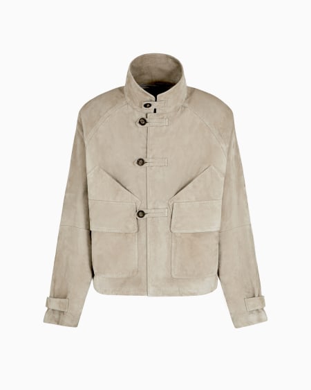 a|x armani exchange Blouson in suede lambskin