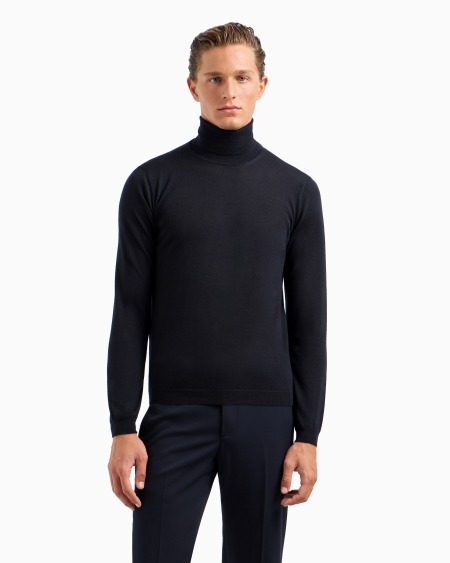 A|x Armani Exchange Cashmere Mock-neck Jumper