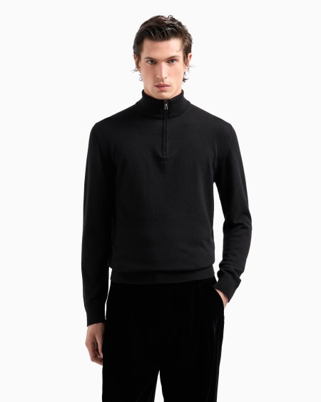 A|x Armani Exchange Cashmere Mock-neck Jumper