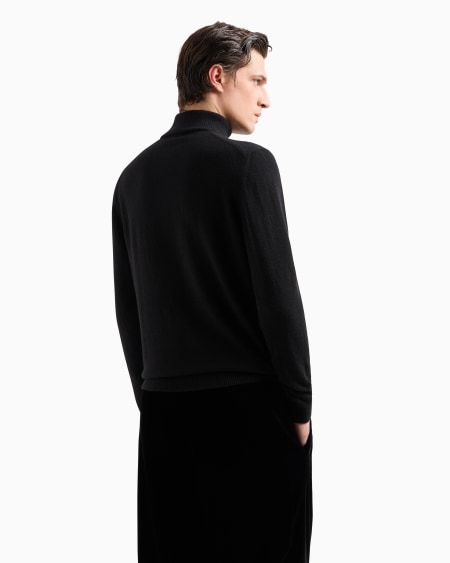 A|x Armani Exchange Cashmere Mock-neck Jumper