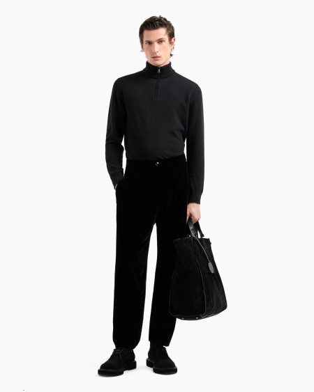 A|x Armani Exchange Cashmere Mock-neck Jumper