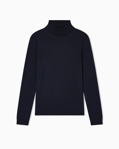 a|x armani exchange Cashmere mock-neck jumper