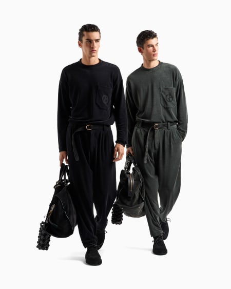 A|x Armani Exchange Cotton-blend Crew-neck Jumper