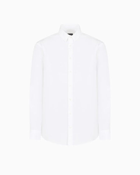 a|x armani exchange Cotton canvas shirt