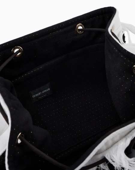 A|x Armani Exchange Cotton Terry Beach Bag