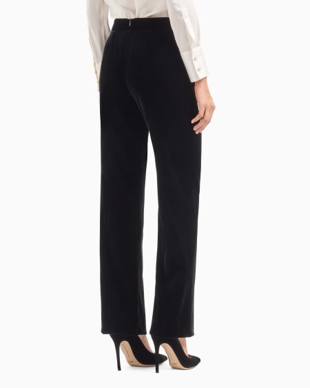 A|x Armani Exchange Cropped Trousers In Velvet